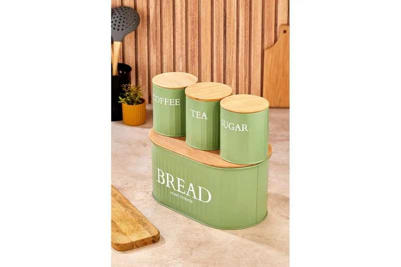 Säilytyslaatikko (4 kappaletta) Selinbridge Vihreä - Vihreä - Säilytys - Piensäilytys - Säilytyspurkki - Säilytysrasia