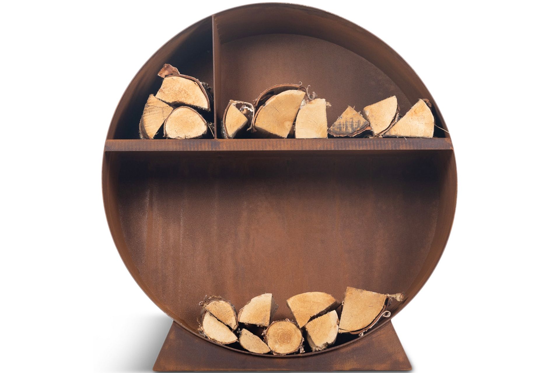 Polttopuuteline 3mm corten-teräs 75x78 cm Ruskea - Lyfco - Säilytys - Piensäilytys - Säilytysteline - Halkoteline