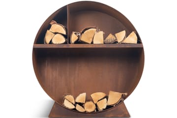 Polttopuuteline 3mm corten-teräs 75x78 cm Ruskea - Lyfco - Säilytys - Piensäilytys - Säilytysteline - Halkoteline