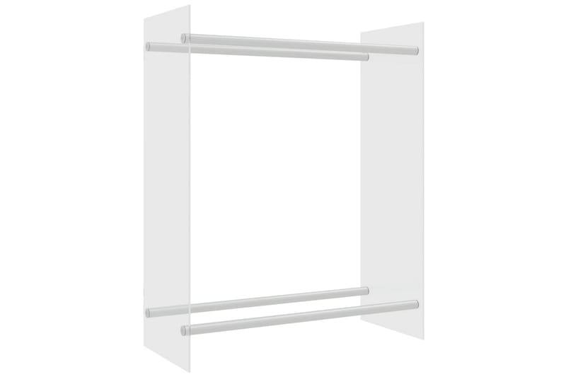 Polttopuuteline läpikuultava 80x35x100 cm karkaistu lasi - Säilytys - Piensäilytys - Säilytysteline - Halkoteline