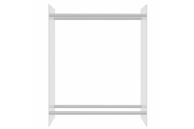 Polttopuuteline läpikuultava 80x35x100 cm karkaistu lasi - Säilytys - Piensäilytys - Säilytysteline - Halkoteline