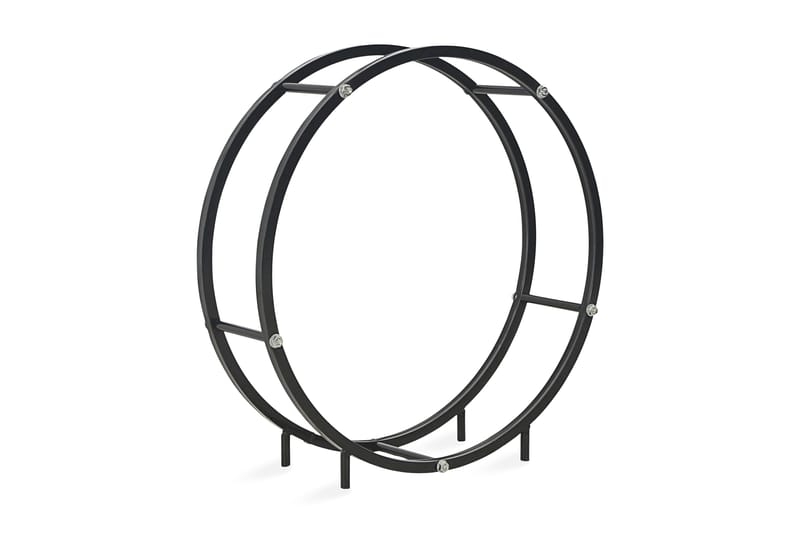 Polttopuuteline musta 70x20x70 cm teräs - Musta - Säilytys - Piensäilytys - Säilytysteline - Halkoteline