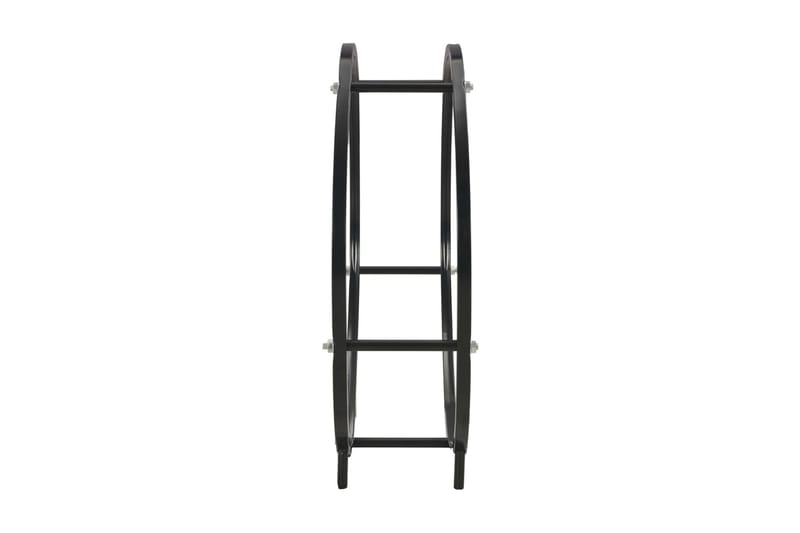 Polttopuuteline musta 70x20x70 cm teräs - Musta - Säilytys - Piensäilytys - Säilytysteline - Halkoteline