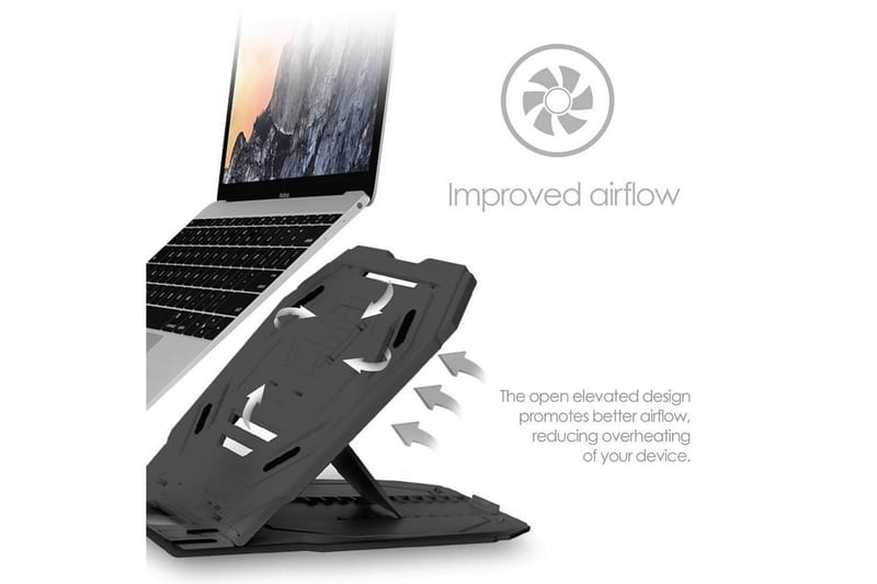 Kannettavan tietokoneen jalusta Desire2 2-in-1 360 Käännettävä Musta - Musta - Säilytys - Piensäilytys - Säilytysteline - Kannettavan tietokoneen teline