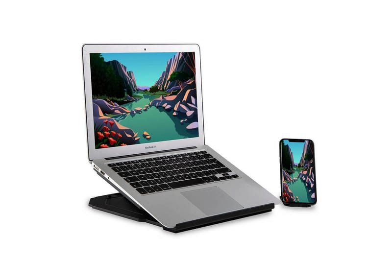 Kannettavan tietokoneen jalusta Desire2 2-in-1 360 Käännettävä Musta - Musta - Säilytys - Piensäilytys - Säilytysteline - Kannettavan tietokoneen teline