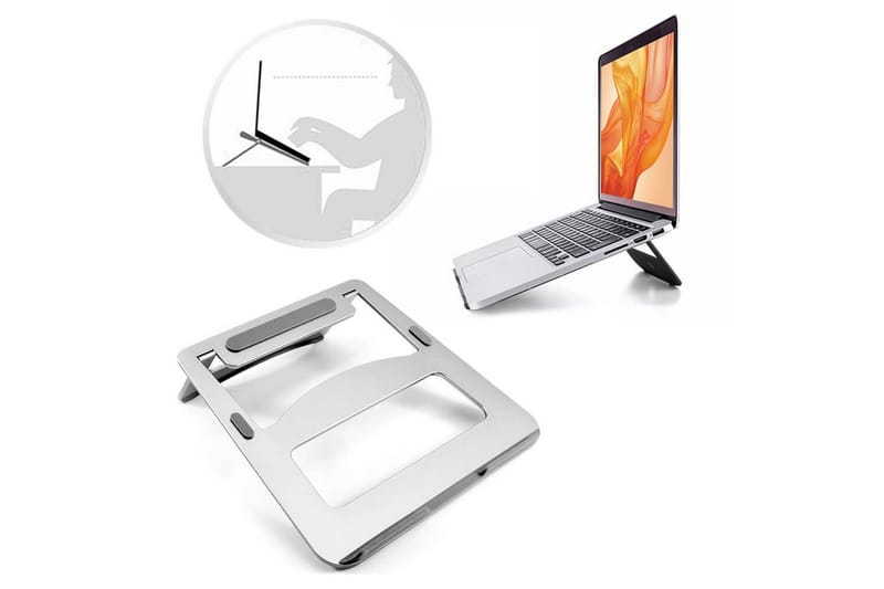 Kannettavan tietokoneen jalusta Desire2 Kannettava Hopea - Hopea - Säilytys - Piensäilytys - Säilytysteline - Kannettavan tietokoneen teline