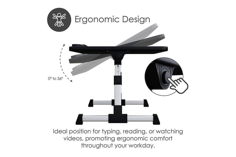 Kannettavan tietokoneen jalusta Desire2 Säädettävä - Musta - Säilytys - Piensäilytys - Säilytysteline - Kannettavan tietokoneen teline