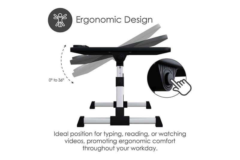 Kannettavan tietokoneen jalusta Desire2 Säädettävä - Musta - Säilytys - Piensäilytys - Säilytysteline - Kannettavan tietokoneen teline