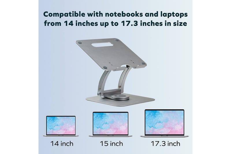 Kannettavan tietokoneen jalusta Desire2 Supreme Dual Pivot Plus Hopea - Hopea - Säilytys - Piensäilytys - Säilytysteline - Kannettavan tietokoneen teline