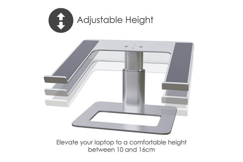 Kannettavan tietokoneen jalusta Desire2 Pystysuoraan Säädettävä - Hopea - Säilytys - Piensäilytys - Säilytysteline - Kannettavan tietokoneen teline