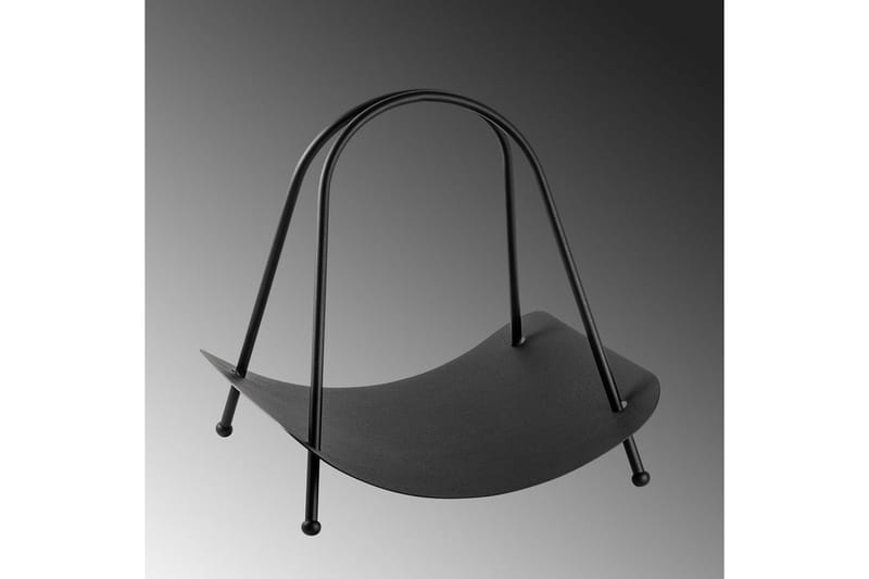 Koristeellinen metallinen asuste Mirven Musta - Musta - Säilytys - Piensäilytys - Säilytysteline - Halkoteline