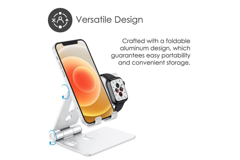 Latausasema Desire2 Apple Watch Silverille - Hopea - Säilytys - Piensäilytys - Säilytysteline - Kännykkäteline