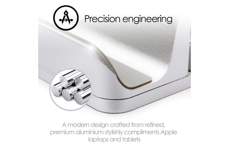 Pöytäteline Desire2 2-in-1 Säädettävä Alumiini - Hopea - Säilytys - Piensäilytys - Säilytysteline - Kannettavan tietokoneen teline