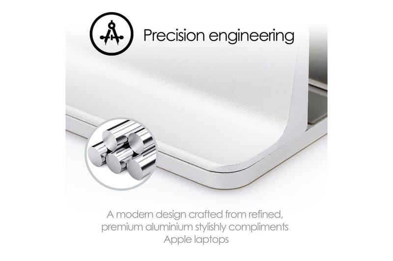 Pöytäteline Desire2 Macille/ultrabookeille - Hopea - Säilytys - Piensäilytys - Säilytysteline - Kannettavan tietokoneen teline