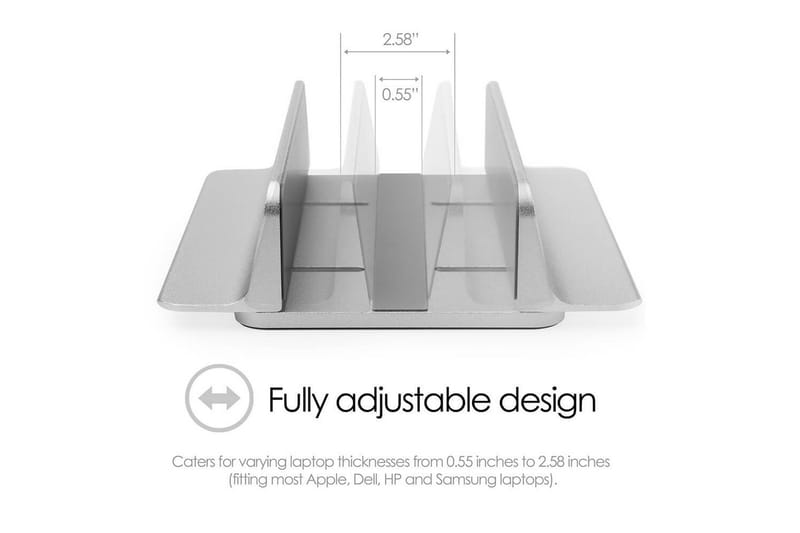 Pöytäteline Desire2 Macille/ultrabookeille - Hopea - Säilytys - Piensäilytys - Säilytysteline - Kannettavan tietokoneen teline