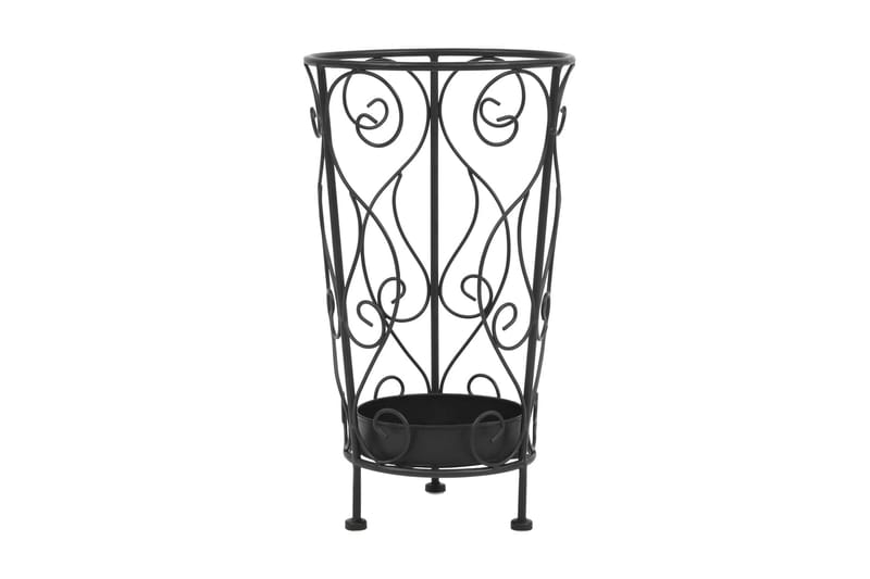 Sateenvarjoteline vintagetyyli teräs 26x46 cm musta - Musta - Säilytys - Piensäilytys - Säilytysteline - Sateenvarjoteline
