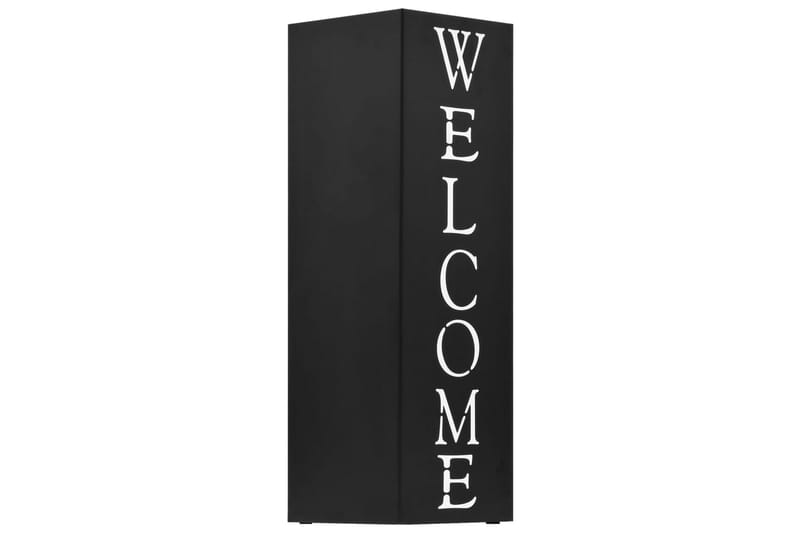 Sateenvarjoteline Welcome teräs musta - Musta - Säilytys - Piensäilytys - Säilytysteline - Sateenvarjoteline