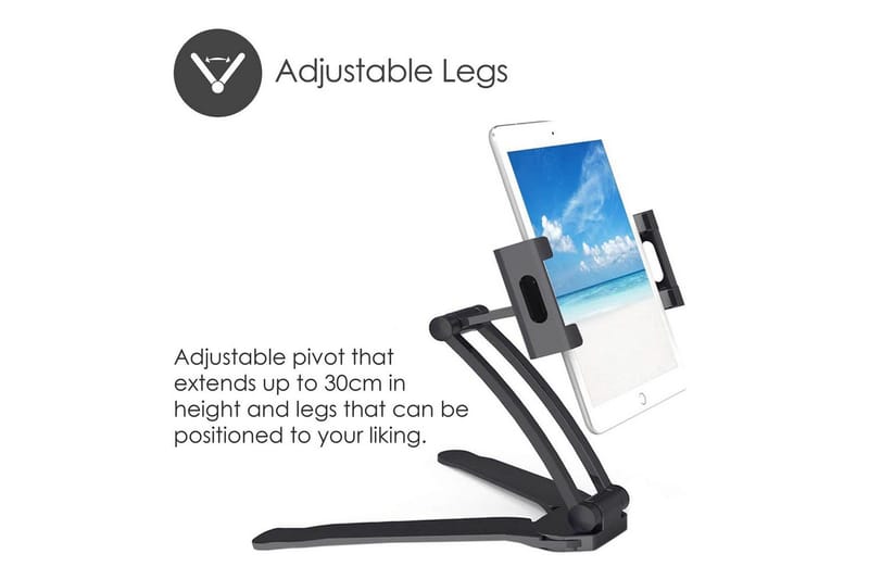 Tablettiteline Desire2 2-in-1 XL seinä- ja kannettava - Musta - Säilytys - Piensäilytys - Säilytysteline - Kannettavan tietokoneen teline