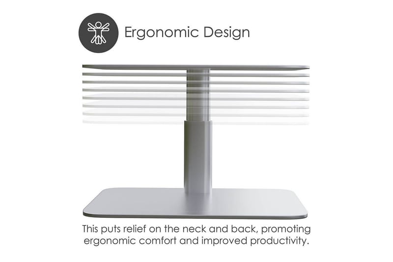 Tietokoneteline Desire2 Pystysuoraan Säädettävä - Hopea - Säilytys - Piensäilytys - Säilytysteline - Kannettavan tietokoneen teline