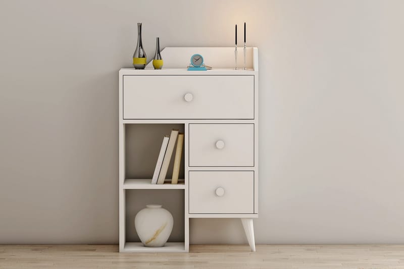 Hafing lipasto 64x94,6 cm valkoinen - Hanah Home - Säilytys - Eteisen säilytys