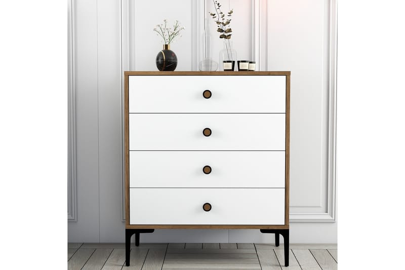 Ameias lipasto 76x90,7 cm ruskea/valkoinen - Hanah Home - Säilytys - Eteisen säilytys