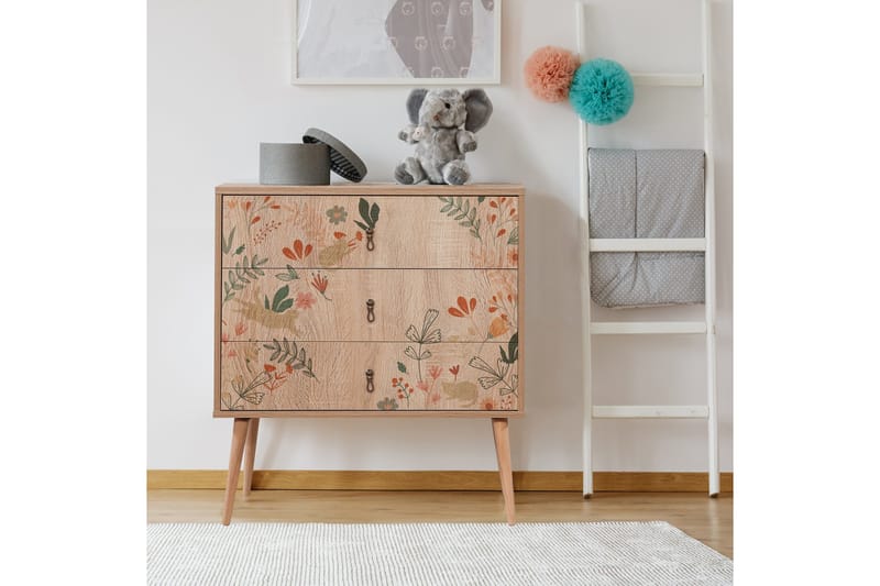 Bertoaria lipasto 80x89 cm ruskea - Hanah Home - Säilytys - Säilytyskalusteet - Lipasto