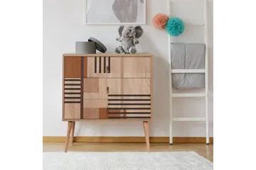 Bertoaria lipasto 80x89 cm ruskea - Hanah Home - Säilytys - Säilytyskalusteet - Lipasto