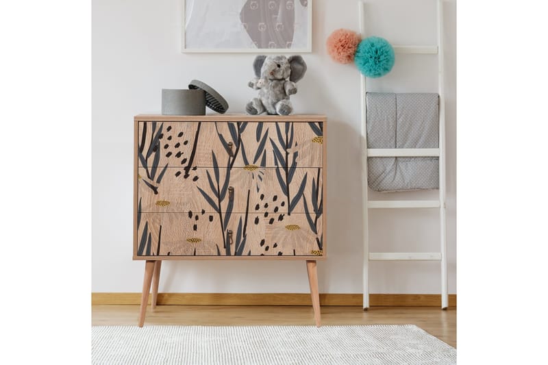 Bertoaria lipasto 80x89 cm ruskea - Hanah Home - Säilytys - Säilytyskalusteet - Lipasto