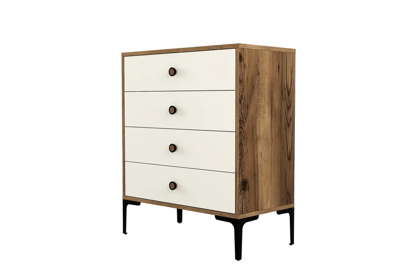 Ameias lipasto 76x90,7 cm ruskea/beige - Hanah Home - Säilytys - Säilytyskalusteet - Lipasto