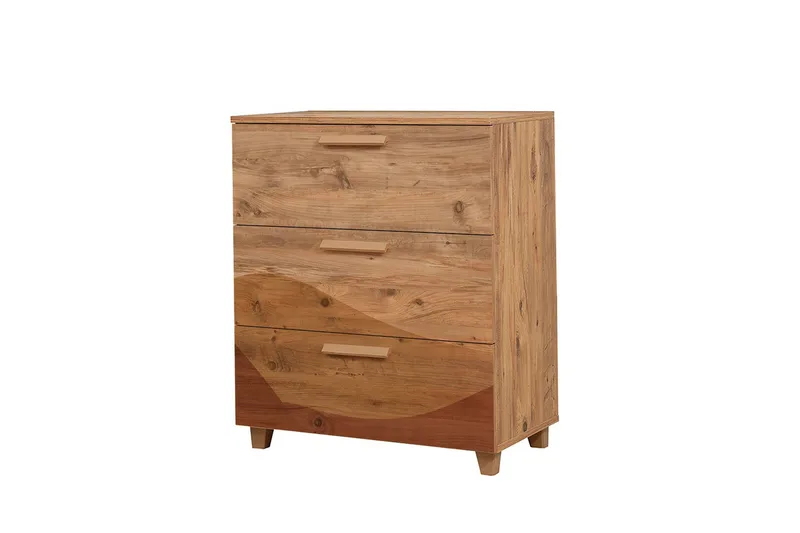 Leva lipasto 80x95 cm ruskea - Hanah Home - Säilytys - Säilytyskalusteet - Lipasto