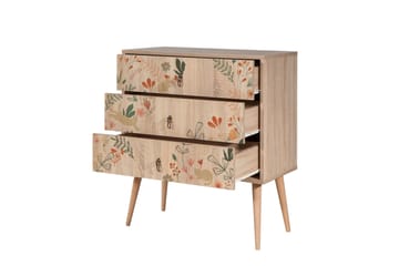 Bertoaria lipasto 80x89 cm ruskea - Hanah Home - Säilytys - Säilytyskalusteet - Lipasto