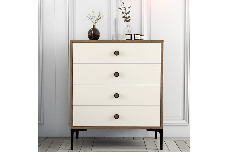 Ameias lipasto 76x90,7 cm ruskea/beige - Hanah Home - Säilytys - Säilytyskalusteet - Lipasto