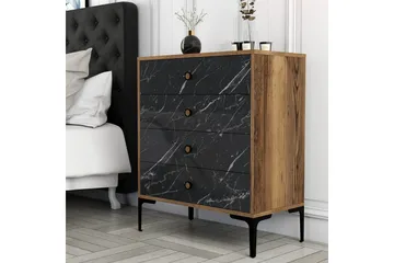 Ameias lipasto 76x90,7 cm ruskea/musta - Hanah Home - Säilytys - Säilytyskalusteet - Lipasto