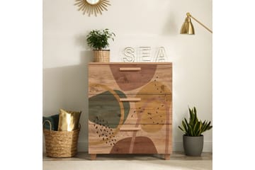 Leva lipasto 80x95 cm ruskea - Hanah Home - Säilytys - Säilytyskalusteet - Lipasto