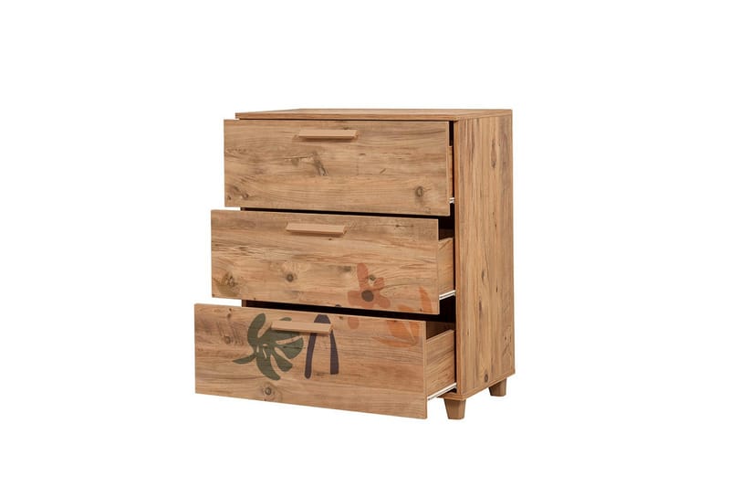 Leva lipasto 80x95 cm ruskea - Hanah Home - Säilytys - Säilytyskalusteet - Lipasto