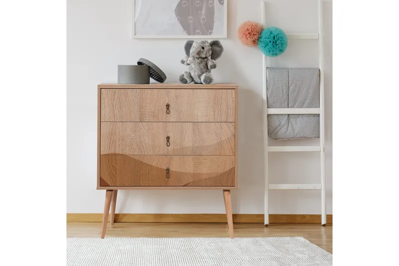 Bertoaria lipasto 80x89 cm ruskea - Hanah Home - Säilytys - Säilytyskalusteet - Lipasto