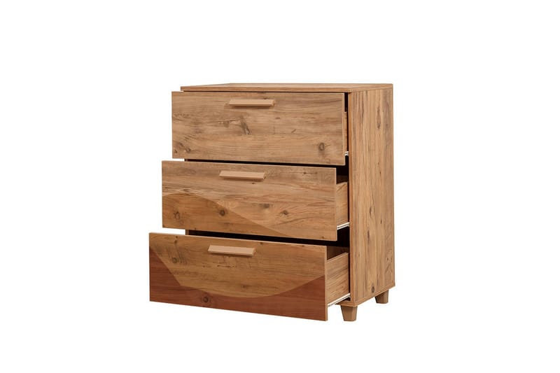 Leva lipasto 80x95 cm ruskea - Hanah Home - Säilytys - Säilytyskalusteet - Lipasto