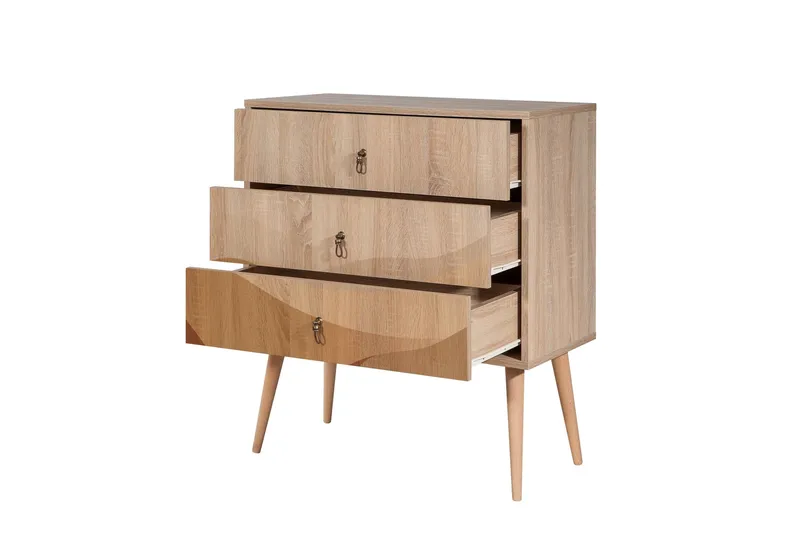 Bertoaria lipasto 80x89 cm ruskea - Hanah Home - Säilytys - Säilytyskalusteet - Lipasto