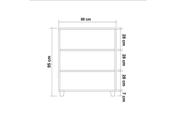Leva lipasto 80x95 cm ruskea - Hanah Home - Säilytys - Säilytyskalusteet - Lipasto