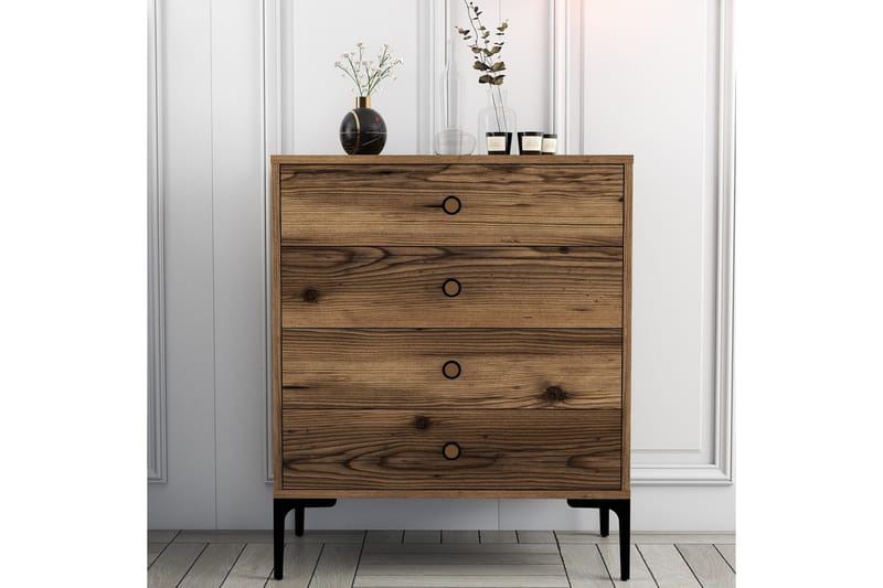 Ameias lipasto 76x90,7 cm ruskea - Hanah Home - Säilytys - Säilytyskalusteet - Lipasto