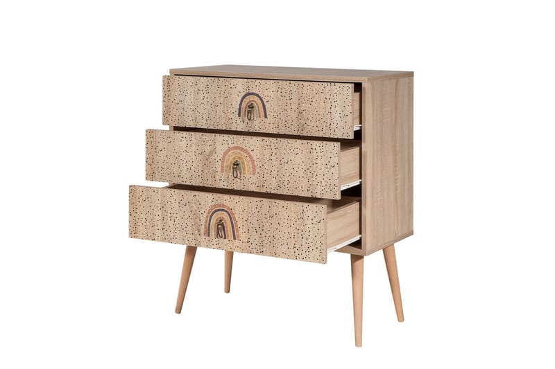 Bertoaria lipasto 80x89 cm ruskea - Hanah Home - Säilytys - Säilytyskalusteet - Lipasto