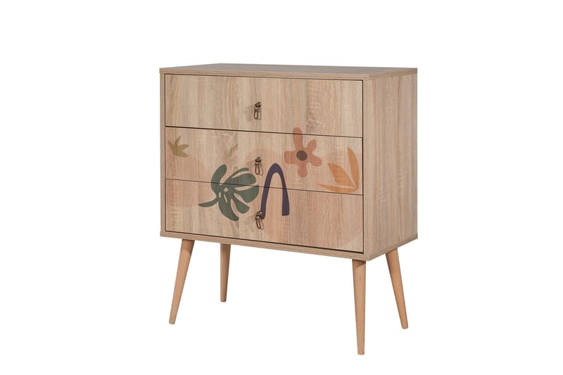 Bertoaria lipasto 80x89 cm ruskea - Hanah Home - Säilytys - Säilytyskalusteet - Lipasto