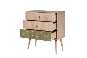 Bertoaria lipasto 80x89 cm ruskea - Hanah Home - Säilytys - Säilytyskalusteet - Lipasto