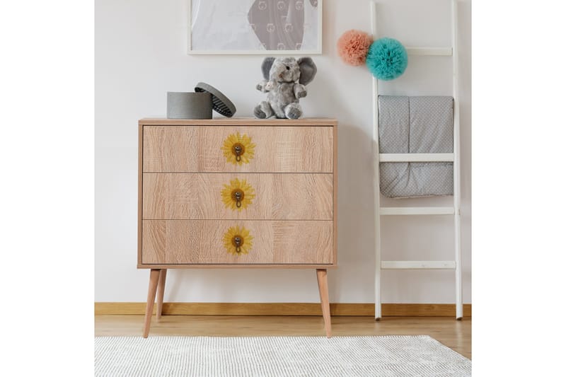 Bertoaria lipasto 80x89 cm ruskea - Hanah Home - Säilytys - Säilytyskalusteet - Lipasto