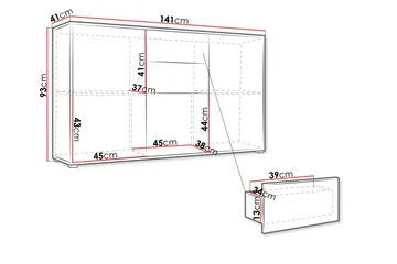 Agawal Lipasto 141 cm - Beige - Säilytys - Säilytyskalusteet - Lipasto