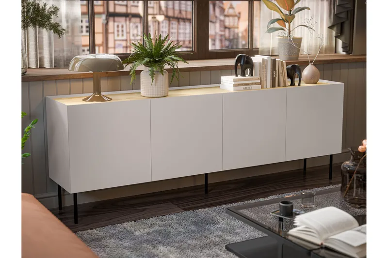 Akie Lipasto 200 cm - Beige - Säilytys - Säilytyskalusteet - Lipasto