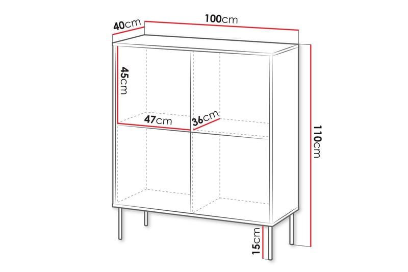 Akiko Lipasto 100 cm - Beige - Säilytys - Säilytyskalusteet - Lipasto