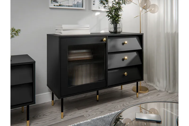 Akilesh Lipasto 102 cm - Musta - Säilytys - Säilytyskalusteet - Lipasto