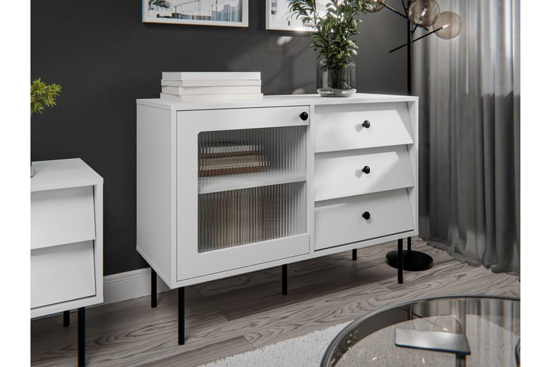 Akilesh Lipasto 102 cm - Valkoinen - Säilytys - Säilytyskalusteet - Lipasto