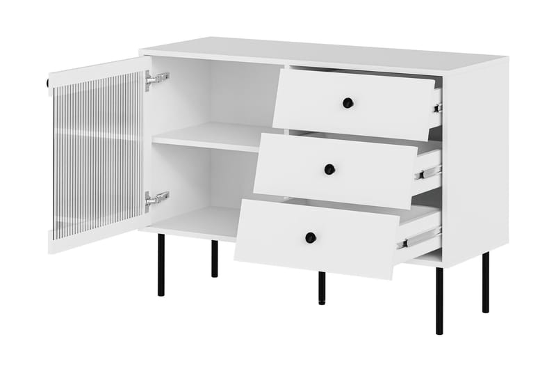 Akilesh Lipasto 102 cm - Valkoinen - Säilytys - Säilytyskalusteet - Lipasto